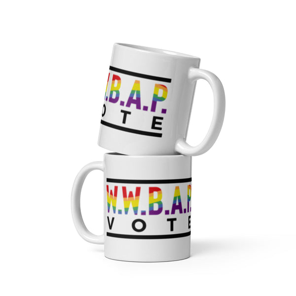 LGBTQ+ CLASSIC WHITE VOTE MUG