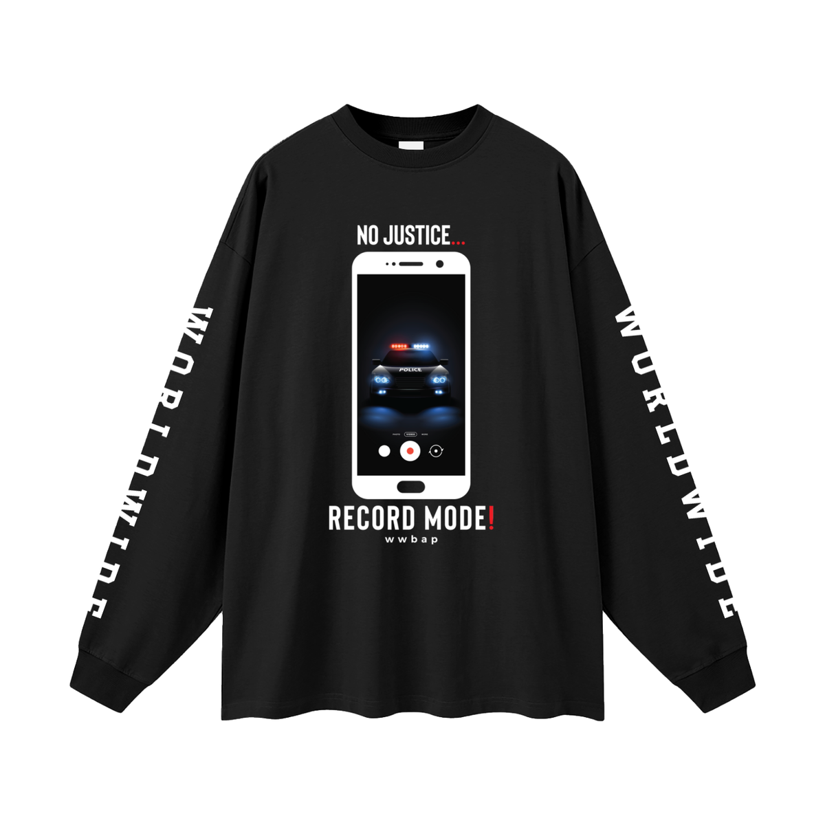 UNISEX OVERSIZED RECORD MODE LONG SLEEVE T-SHIRT (B)