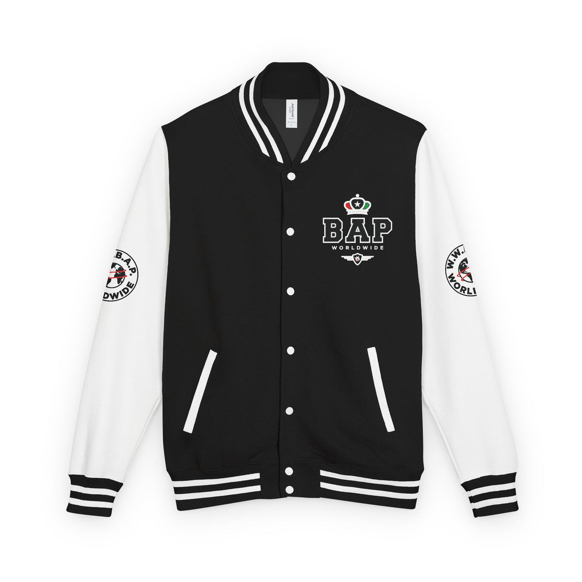 UNISEX DTF PRINT BAP CROWN HEAVYWEIGHT VARSITY JACKET (B)