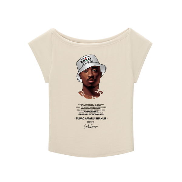 TUPAC WIDE NECK BABY T-SHIRT (W)