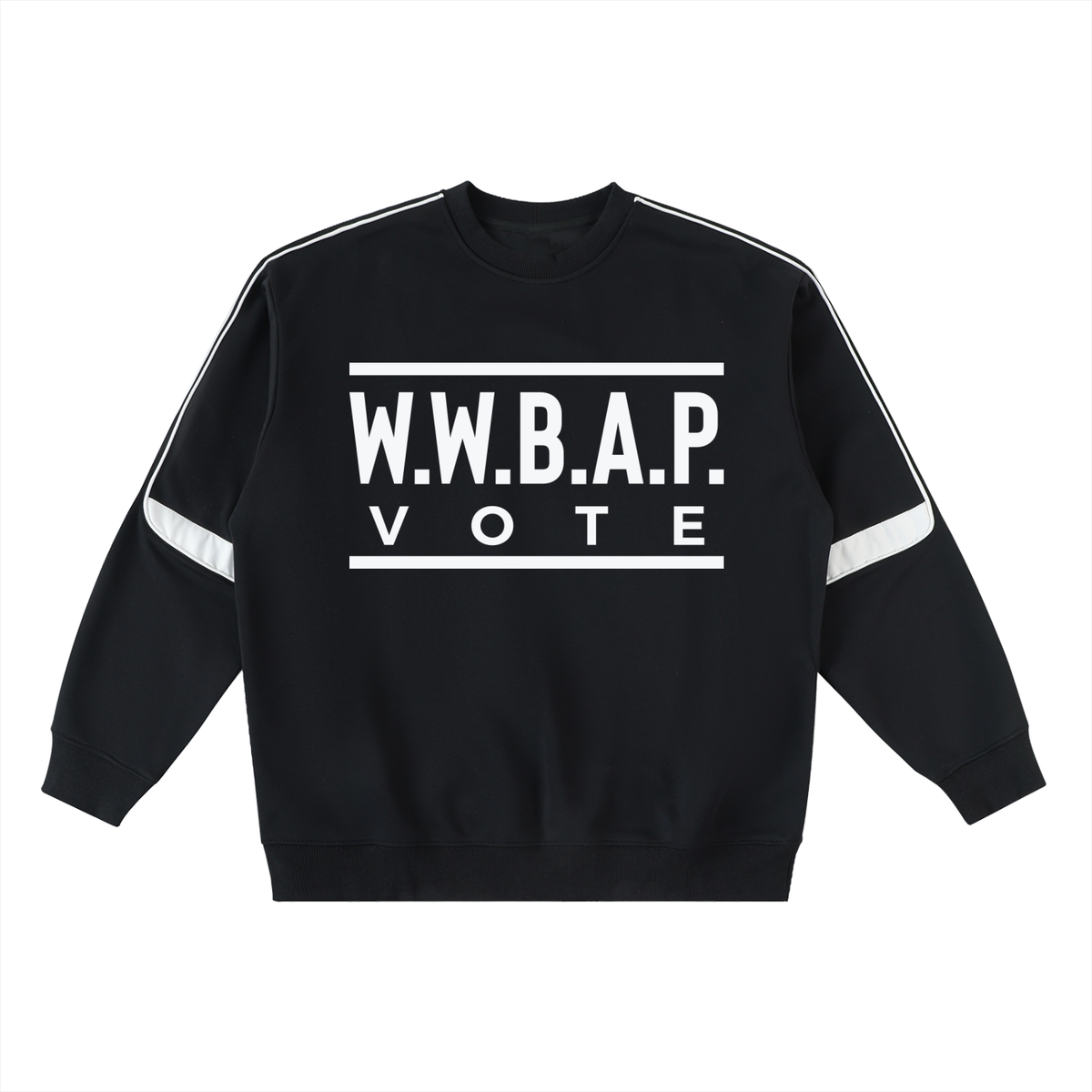 VOTE MALCOLM J OVERSIZED CREWNECK TAPED SWEATSHIRT (B)