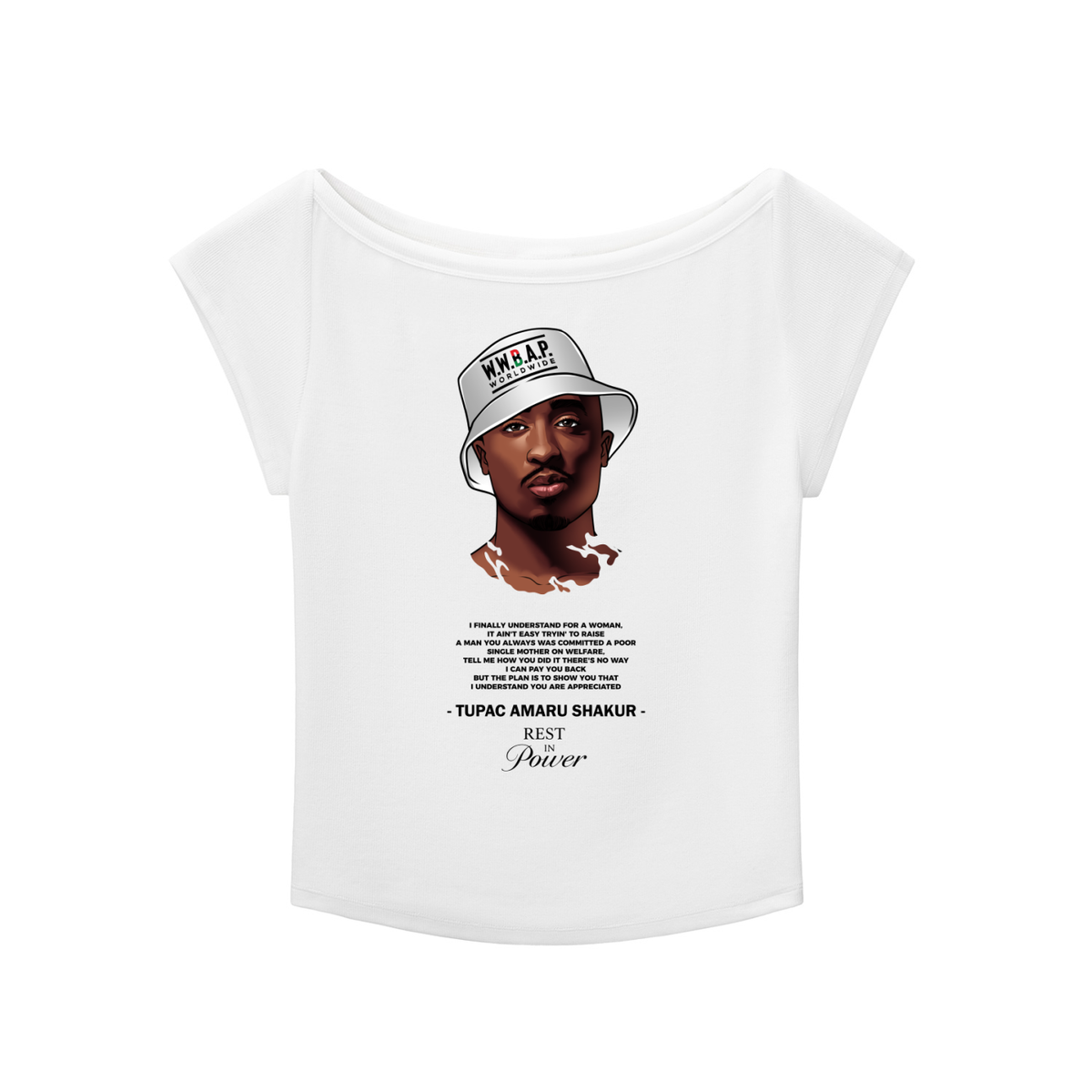 TUPAC WIDE NECK BABY T-SHIRT (W)