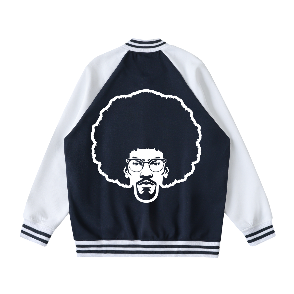 UNISEX 2 TONE RAGIAN SLEEVE VARSITYJACKET (M)