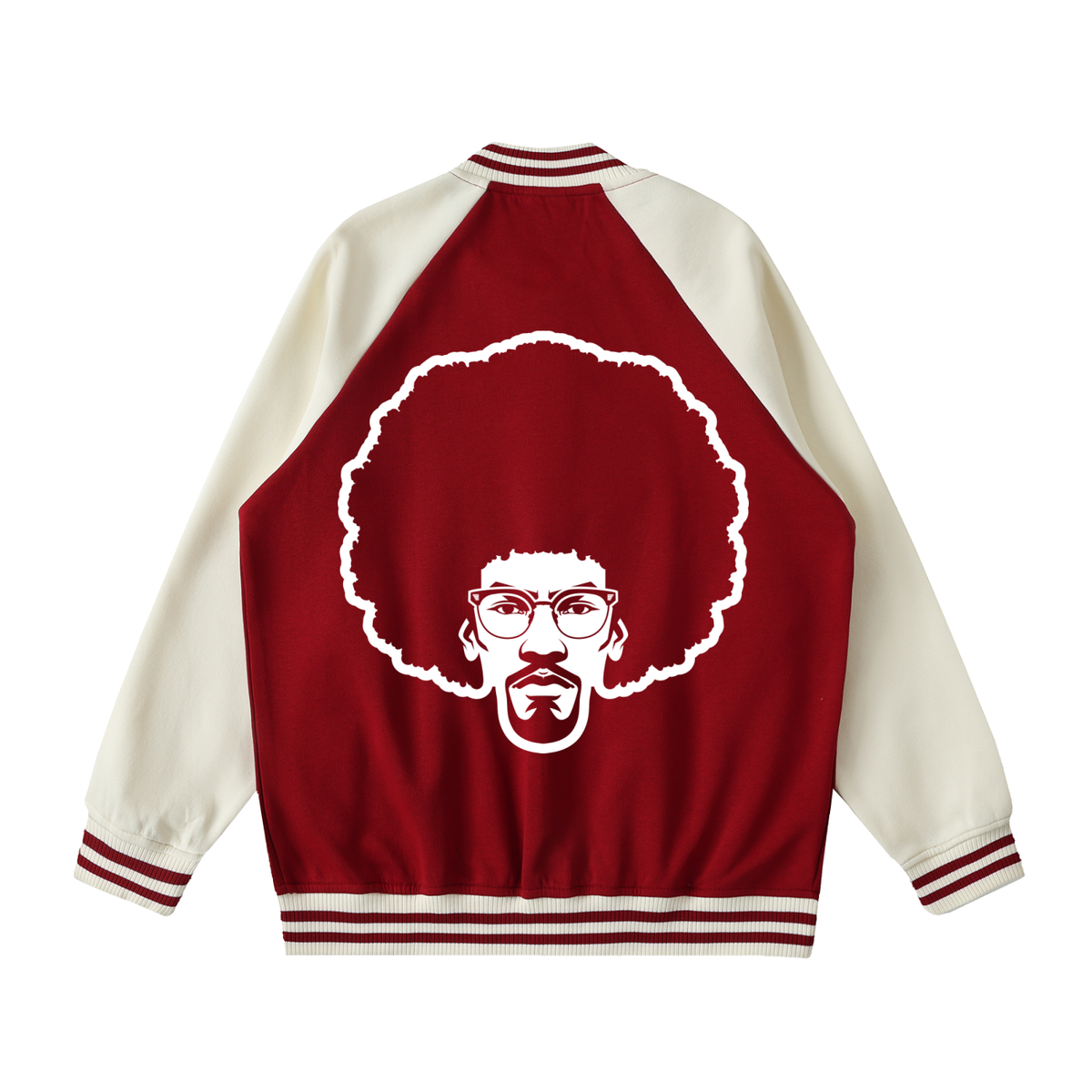 UNISEX 2 TONE RAGIAN SLEEVE VARSITYJACKET (M)