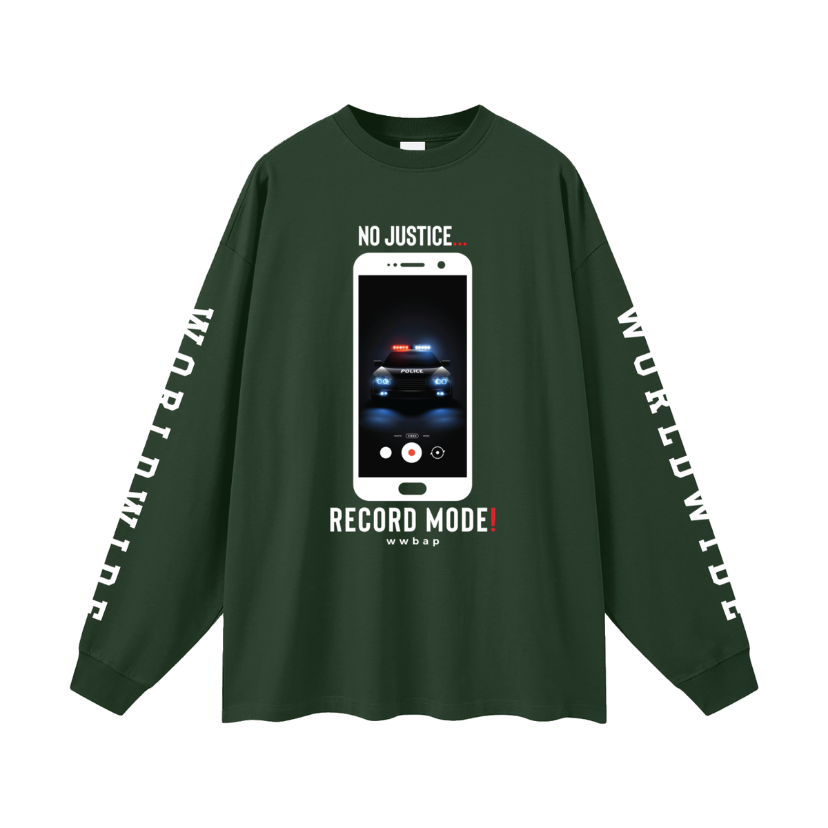 UNISEX OVERSIZED RECORD MODE LONG SLEEVE T-SHIRT (B)