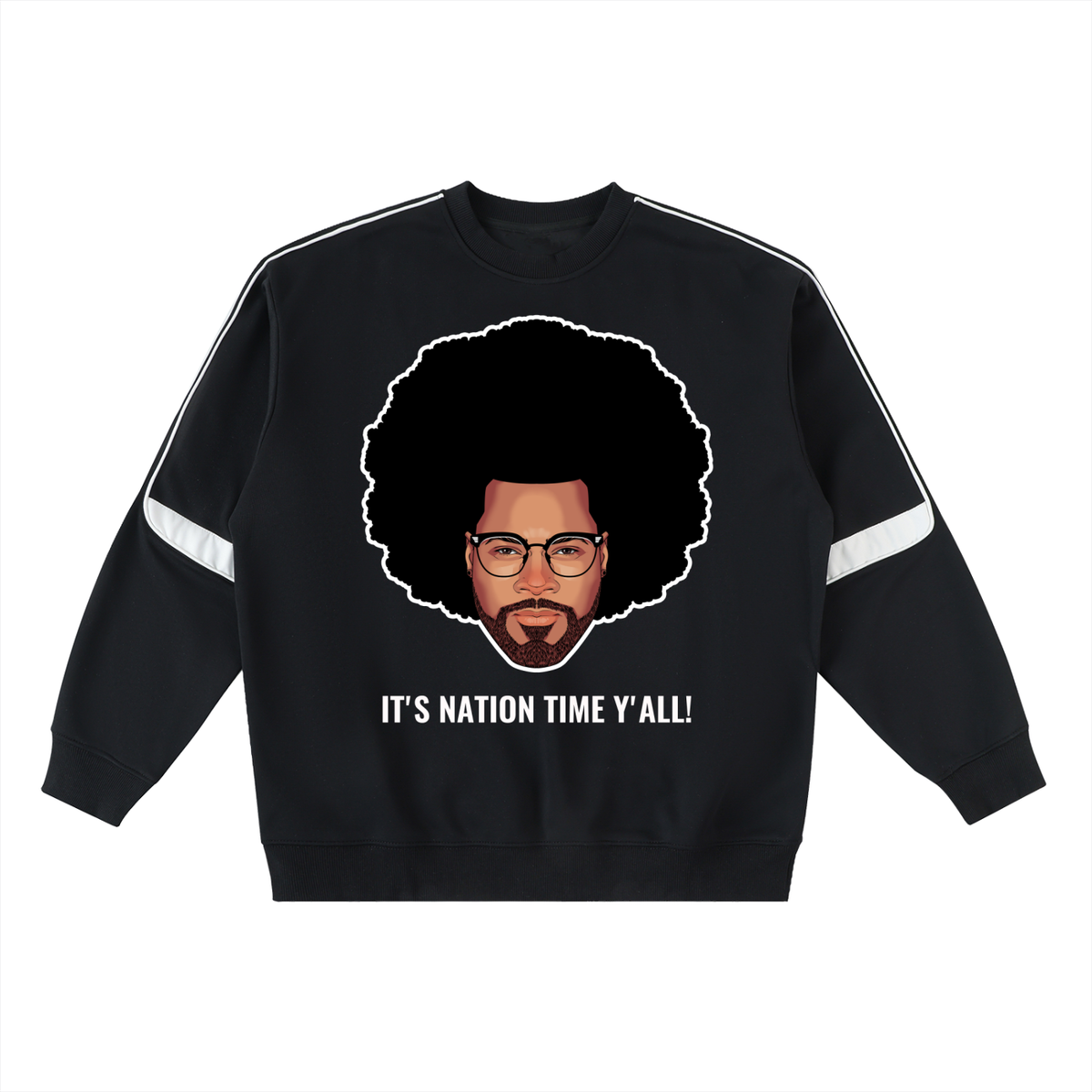 UNISEX MALCOLM J OVERSIZED CREWNECK TAPED SWEATSHIRT (B)