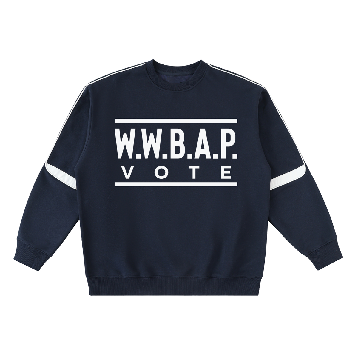 VOTE MALCOLM J OVERSIZED CREWNECK TAPED SWEATSHIRT (B)