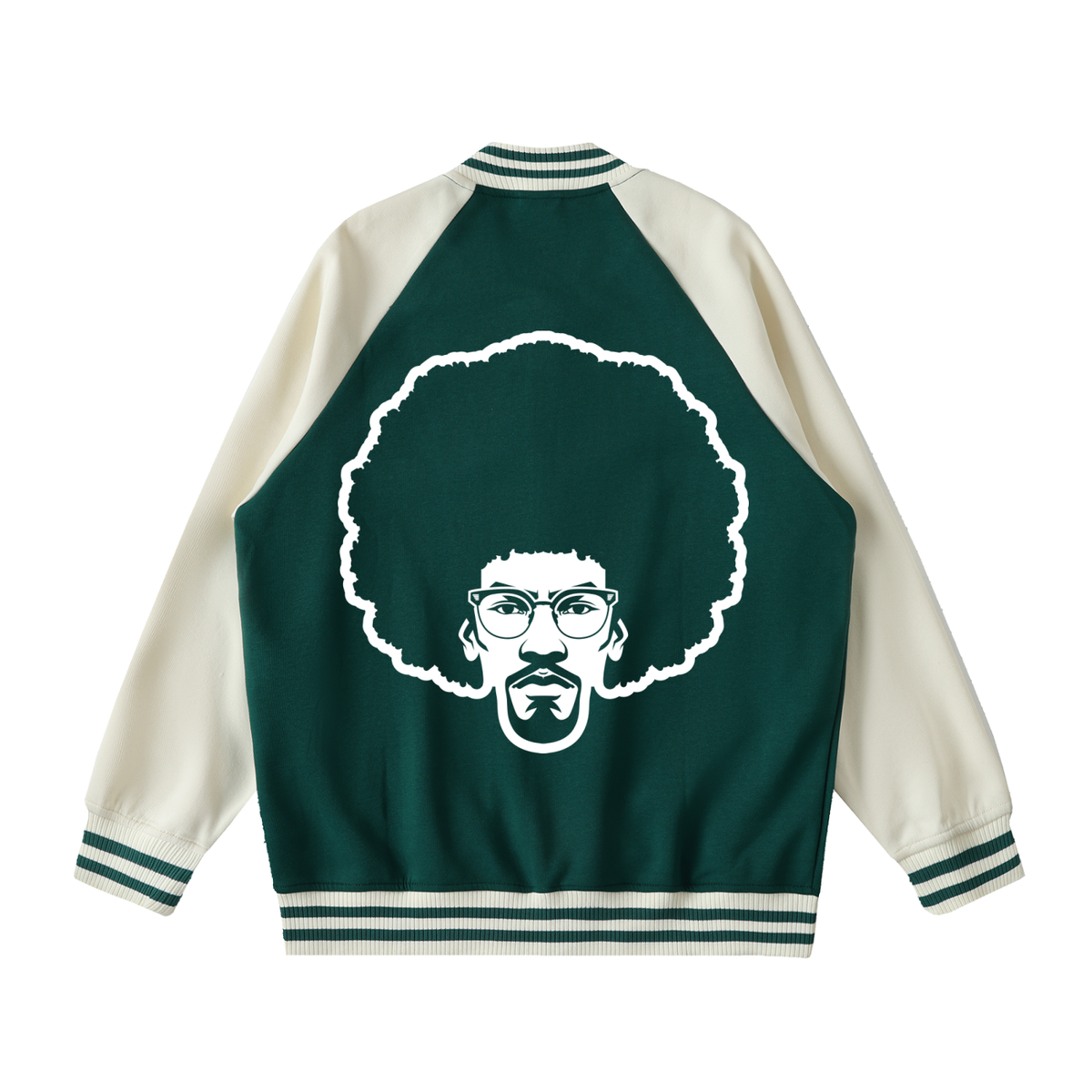 UNISEX 2 TONE RAGIAN SLEEVE VARSITYJACKET (M)