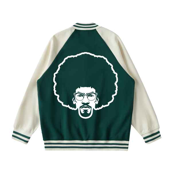 UNISEX 2 TONE RAGIAN SLEEVE VARSITYJACKET (M)