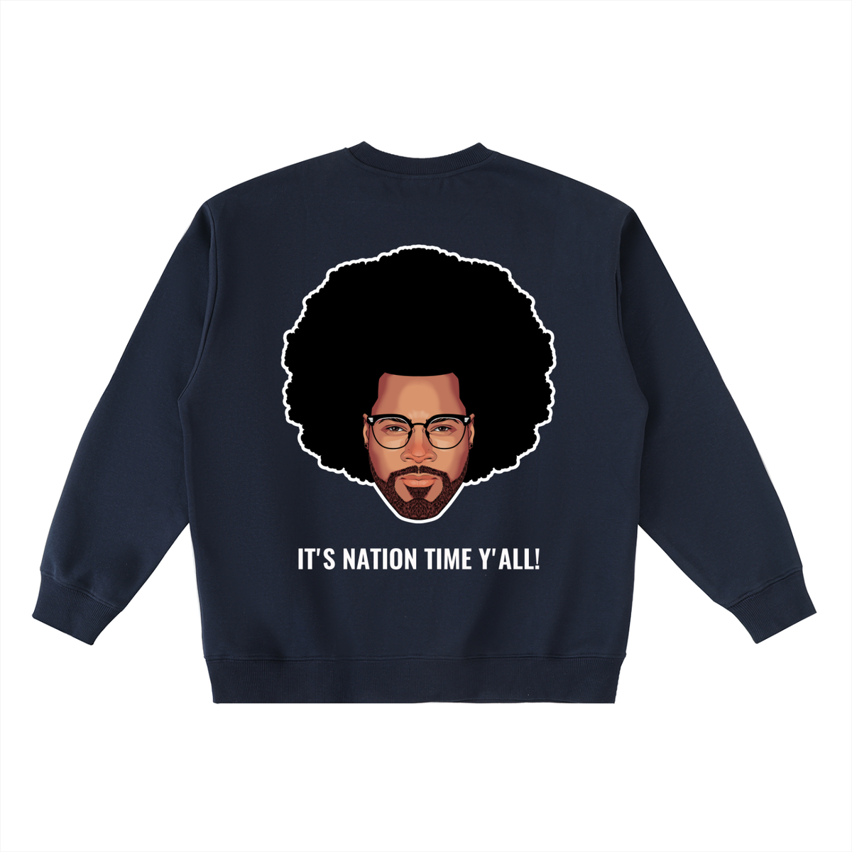 VOTE MALCOLM J OVERSIZED CREWNECK TAPED SWEATSHIRT (B)