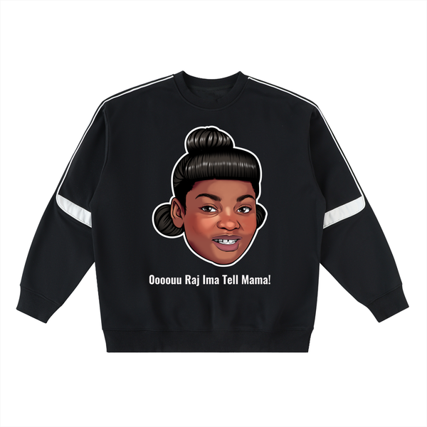 DR. DEE OVERSIZED CREWNECK TAPED SWEATSHIRT (B)