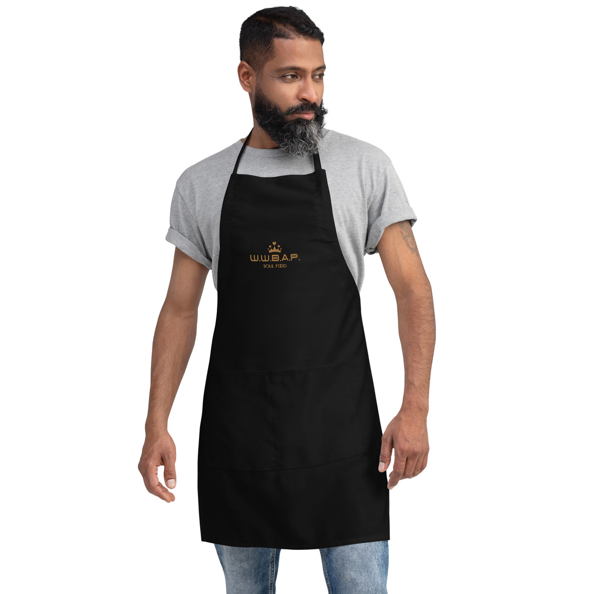 EMBROIDERED LOVE SOUL FOOD APRON