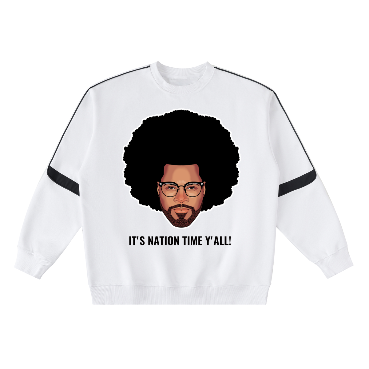 UNISEX MALCOLM J OVERSIZED CREWNECK TAPED SWEATSHIRT (W)