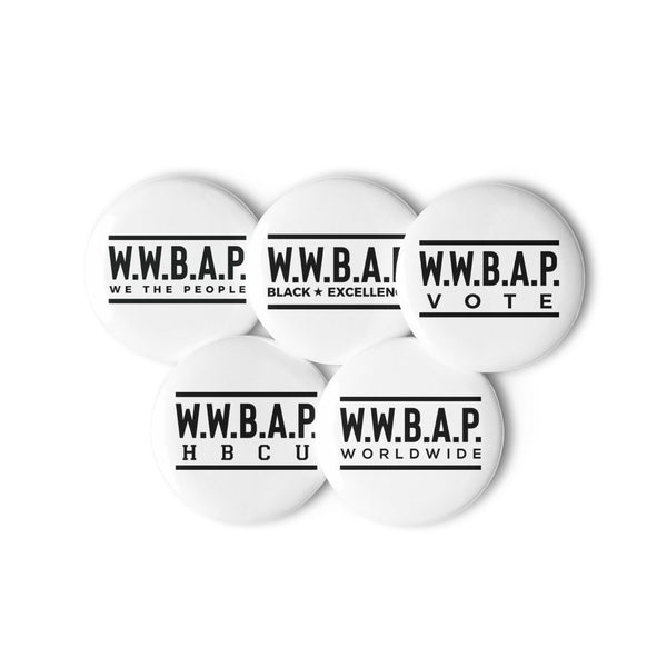 W.W.B.A.P. SET OF PIN BUTTONS
