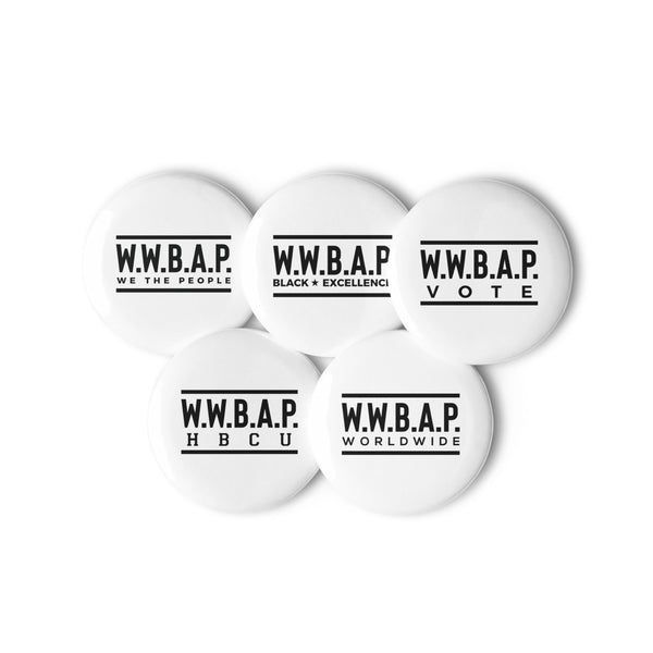 W.W.B.A.P. SET OF PIN BUTTONS