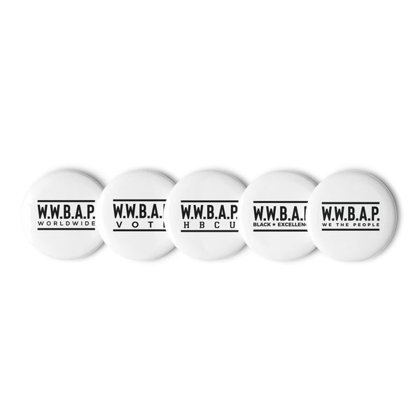 W.W.B.A.P. SET OF PIN BUTTONS